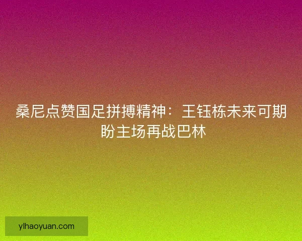 桑尼点赞国足拼搏精神：王钰栋未来可期 盼主场再战巴林
